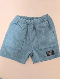 ペアマノン ショートパンツ 短パン ハーフパンツ コーデュロイパンツ 青