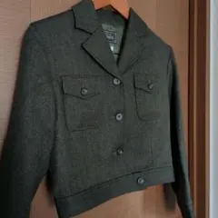MACPHEEトゥモローランド オリーブグリーン ウール　クロップドジャケット
