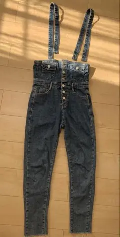 ANAP アナップ　ダークブルー サロペットデニムパンツ　Sサイズ