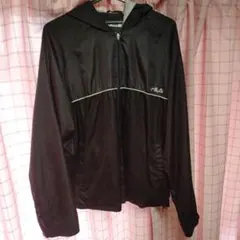 FILA フード付きナイロンジャケット ブラック