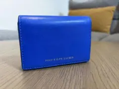 POLO RALPH LAUREN 青 レザー カードケース