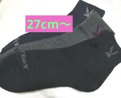 新品！プレイボーイ＊メンズ ソックス ３足 大きめ