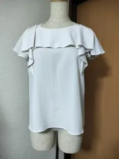 かわいい　アクアガール　レディース 半袖 フリルブラウス シャツ　トップスのサムネイル