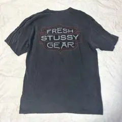 80s 黒タグオールドステューシーTシャツバイカー柄 stussyハーレー