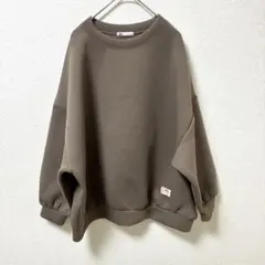 【Java】オーバーサイズトレーナー M 裏起毛 ブラウン/モカ　美品　ゆるだぼ