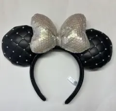 ディズニーカチューシャ　パール　キルティング　ミニー