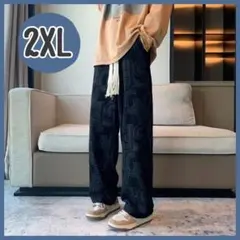 ブラック ロゴ入り ジョガーパンツ XL スウェットメンズ　パンツ　ストリート