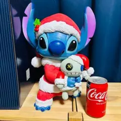 サンタ スティッチ ビッグフィギュア クリスマス スタチュー スクランプ