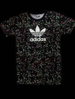 adidas Originals 花柄 総柄 Tシャツ ブラック 半袖 Mサイズのサムネイル