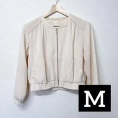 マジェスティックレゴン(M)ノーカラーブルゾン ジップアップ ライトアウター 春のサムネイル