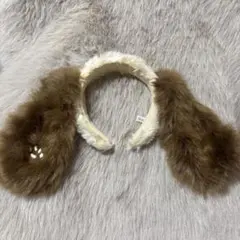 ユニバ　スヌーピー　カチューシャ　茶色　被り物