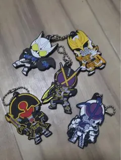 仮面ライダーシリーズ　ラバーキーホルダー 5体セット