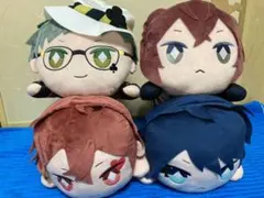 エース デュース リドル トレイ　メガジャンボ寝そべりぬいぐるみ　4体セット