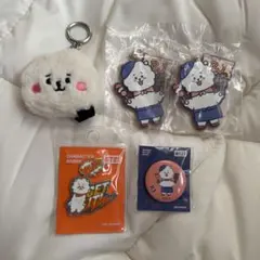 BTS BT21 ジン RJ キーホルダー 缶バッジ ピンバッジ