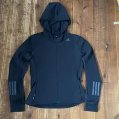 adidas フード付きランニングウェア（L）ブラック インナー（M）２枚セット