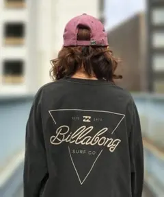 BILLABONG ダークグレー 長袖Tシャツ M ロンT フェード加工