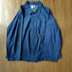 ユーロワークジャケット　濃いめブルー メンズ　XL