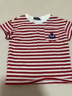 Moujonjon ボーダー Tシャツ 90cm マリン風のサムネイル