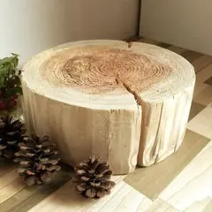 ナチュラルウッドスツール　切り株　丸太　水性防虫防腐剤塗布　ハンドメイド113
