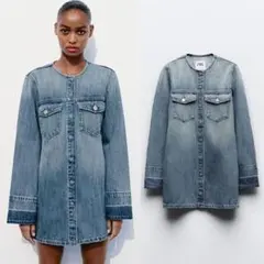 【ZARA】 TRF デニムワンピース