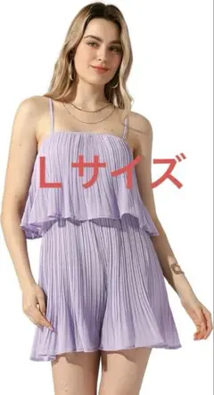【特価】シフォン ロンパース レイヤー フリル ジャンプスーツ リラックス