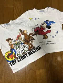未使用品ディズニーリゾート Tシャツ 90cm 2枚セットトイストーリーミッキーのサムネイル