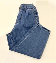GU kids デニムキャロットパンツ　64ブルー　120