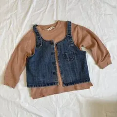 韓国子供服 raker デニムベスト L