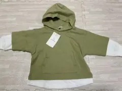 新品　ブランシェス　フード付きパーカー 90cm オリーブグリーン