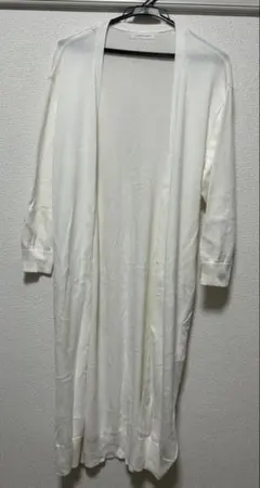 ローリーズファーム／ロングカーディガン／白／Lサイズ