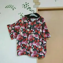 最終！4L。薔薇柄 パーカー。新品タグ付き！