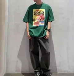 Kellogg's COCO POPS グラフィックTシャツ グリーン　Ｌサイズ