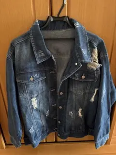 ダメージ加工デニムジャケット