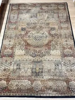 【定価66000円美品】高密度ウィルトン織り高級ペルシャ柄絨毯肉厚ヴィンテージ風