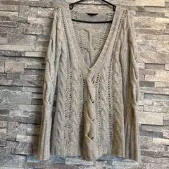 theory グレー ケーブルニット セーター サイズ2