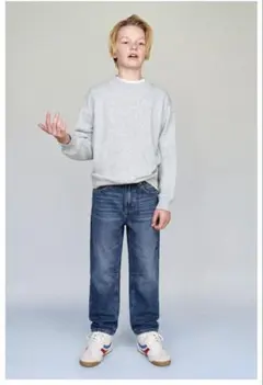 ZARA ザラ バギーフィットデニムパンツ ミディアムブルー