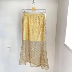 【新品タグ付未使用】希少★ヒン　HYNG   シアースカート　イエロー