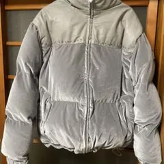 SupplierR グレー ベルベット ダウンジャケット L