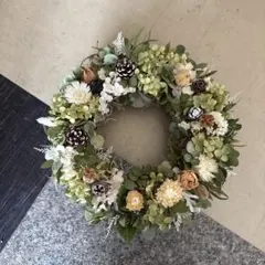 28cm 초여름 화환 유칼립투스와 애나벨 꽃 화환