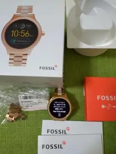 FOSSIL Q スマートウォッチ ゴールド　初期化済