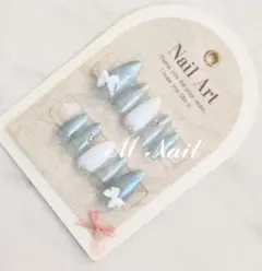 ブルーデザイン♡ジェルネイルチップ♡現品orサイズオーダー