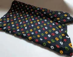 【縮緬(珍品)】カラフルな古布 “ちりめん生地” はぎれ