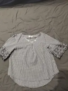 新品　未使用　パターン　ギンガムチェックブラウス