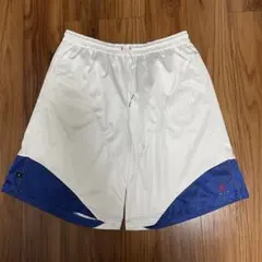 NIKE JORDAN バスパン 白 × 青セメント XXL ロゴ刺繍 ナイキ