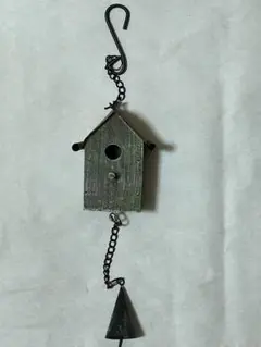 新品　ガーデニング雑貨 鳥の巣箱(ベル付)