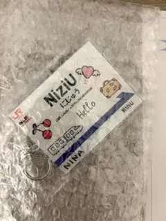 NiziU JR東海　推し旅　駅名標風　アクリルキーホルダー　NINA ニナ