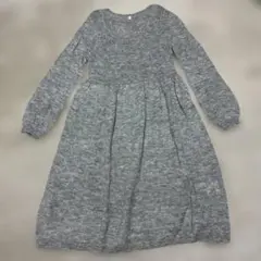 無印良品　アルパカ混ニット　長袖ワンピース Lサイズ