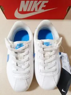 新品 NIKE キッズ コルテッツ EZ PSV 14.0cm ホワイト ブルー
