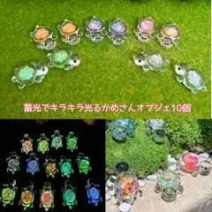 蓄光でキラキラ光るかめさんオブジェ10個 ②