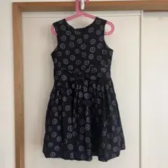 ケイトスペード　黒花柄刺繍ワンピース